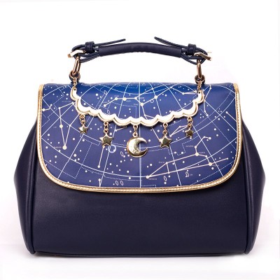 Lovely Lota Constellation 2 Way Handbag(Navy Blue/Black/White/Wine Red)